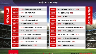 HR – Le calendrier des matchs du FC Salaise
